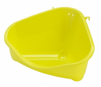 Туалет для грызунов угловой средний, лимонно-желтый